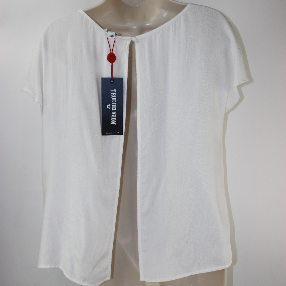 True Religion M Embellished Open Back Top NWT $129